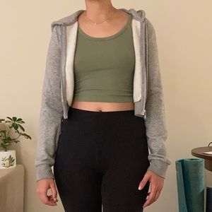 Sunday Best Cropped Zip Hoodie